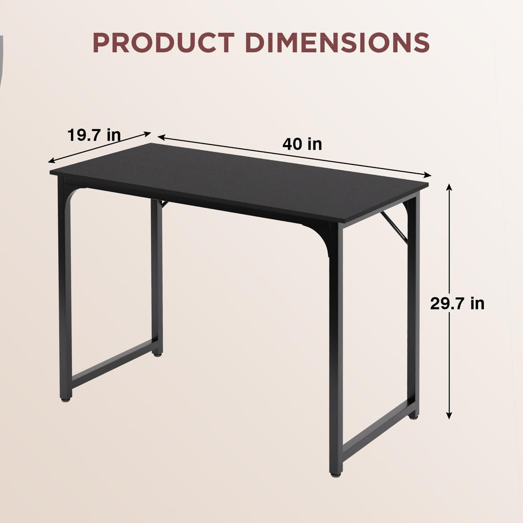 39 Inch Black Computer Desk X6511