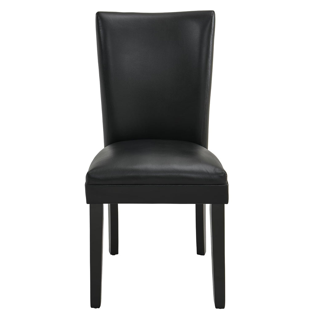 Set of 2 Black Faux Leather Dining Chairs A4290