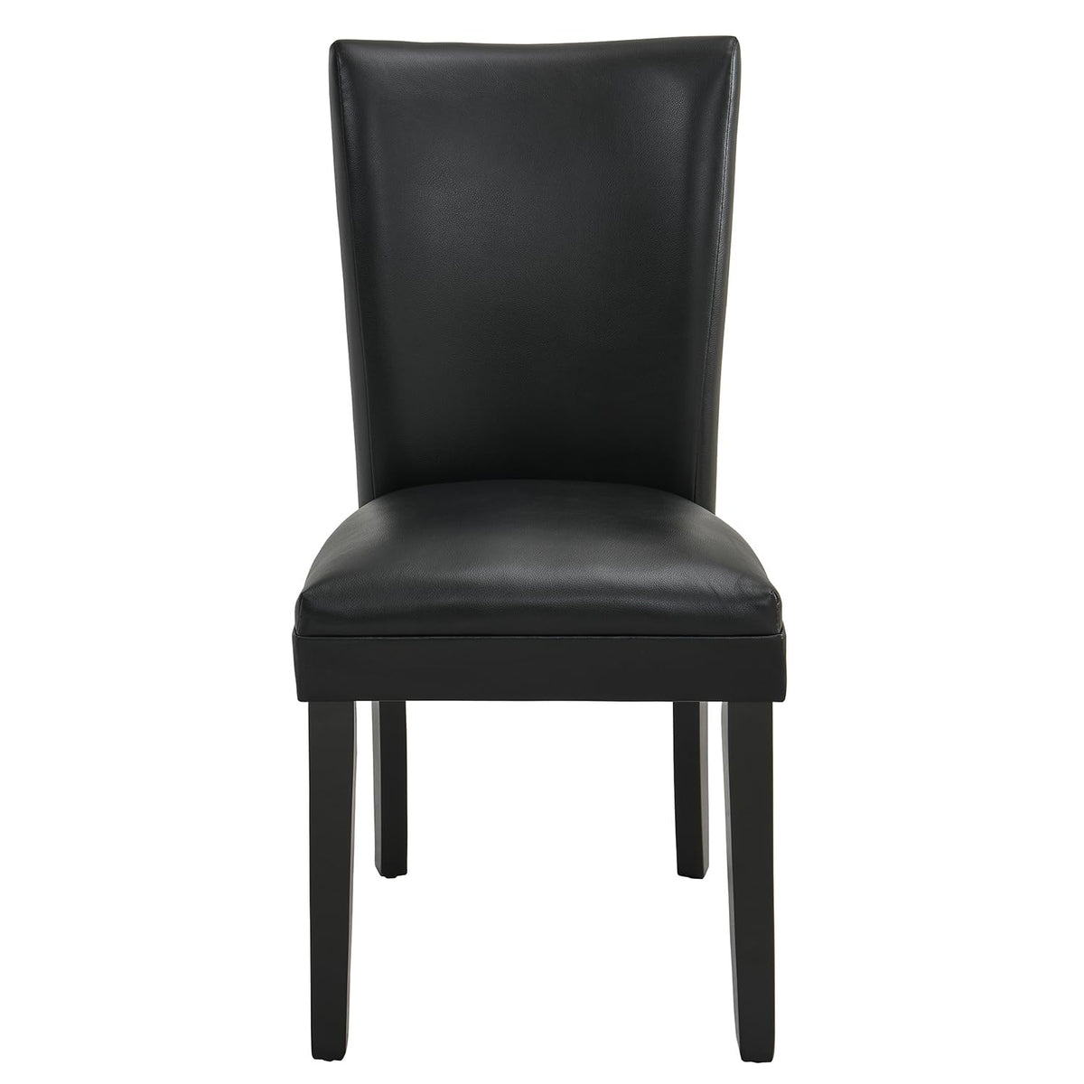 Set of 2 Black Faux Leather Dining Chairs A4290