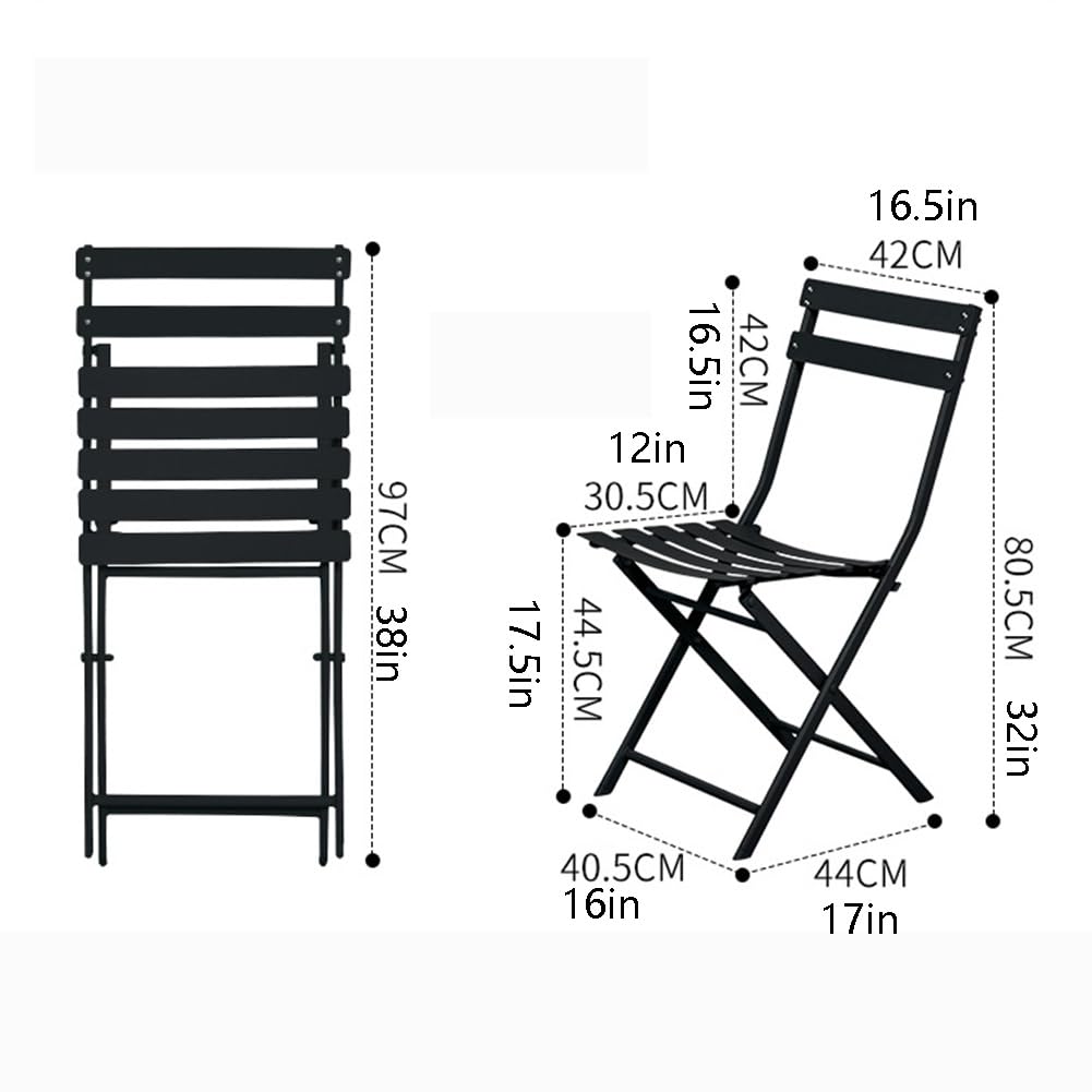 18 Inch Folding Bar Stool with Backrest Black K86553