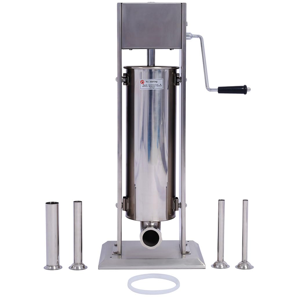 7L Stainless Steel Vertical Sausage Stuffer Q5343