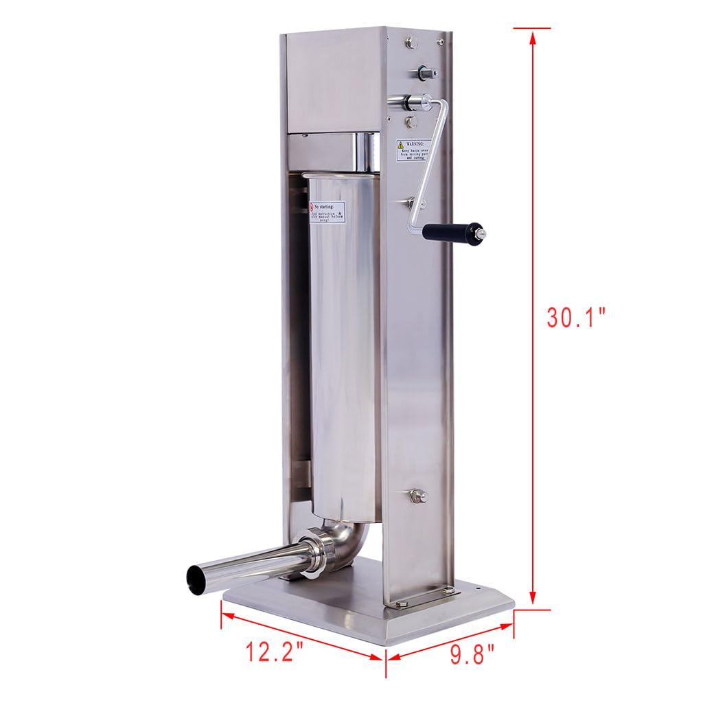 7L Stainless Steel Vertical Sausage Stuffer Q5343