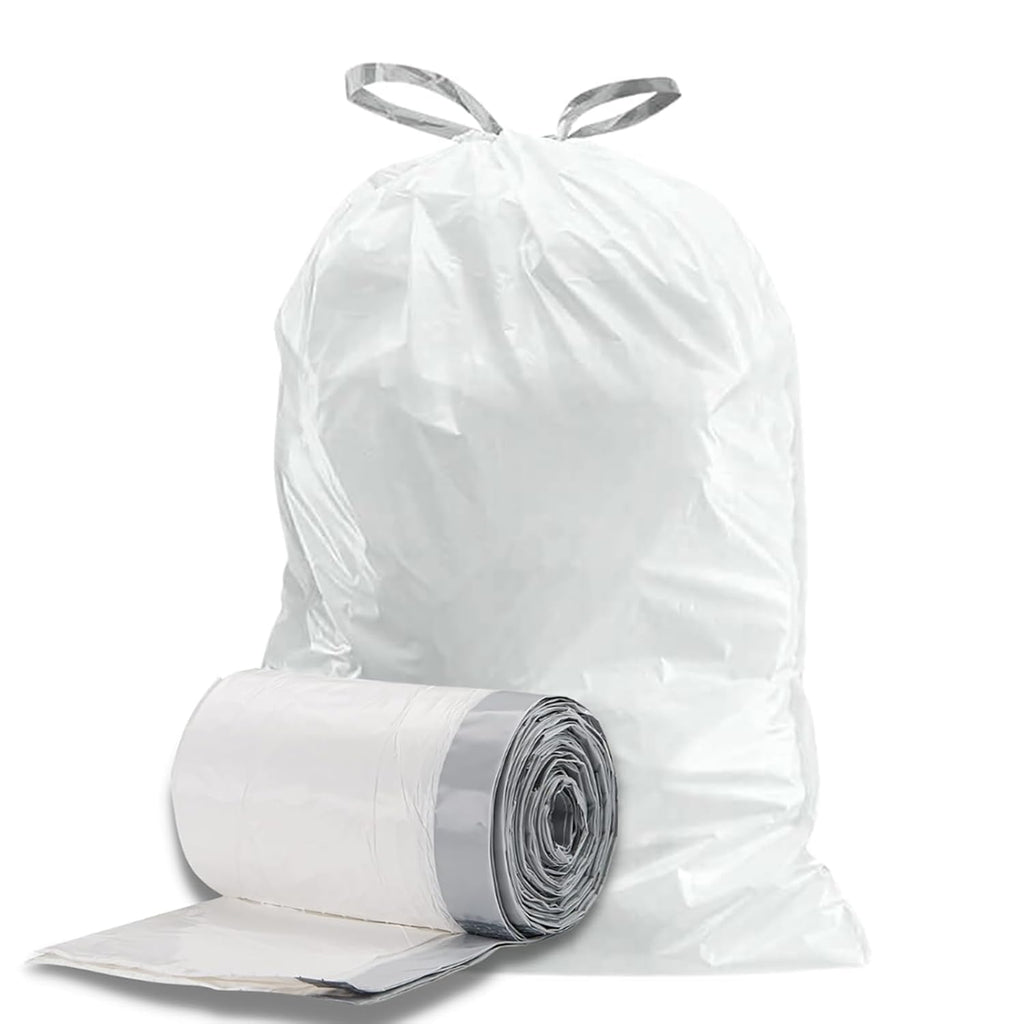 White 8-9 Gallon Drawstring Trash Bags, 100 Count T197370