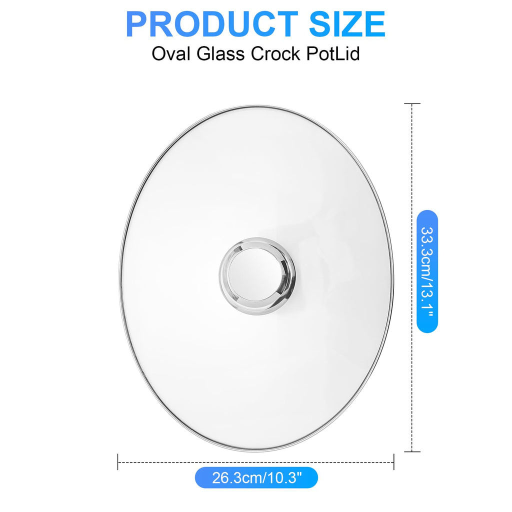 Oval Glass Lid 7 Quart Slow Cooker Replacement V695