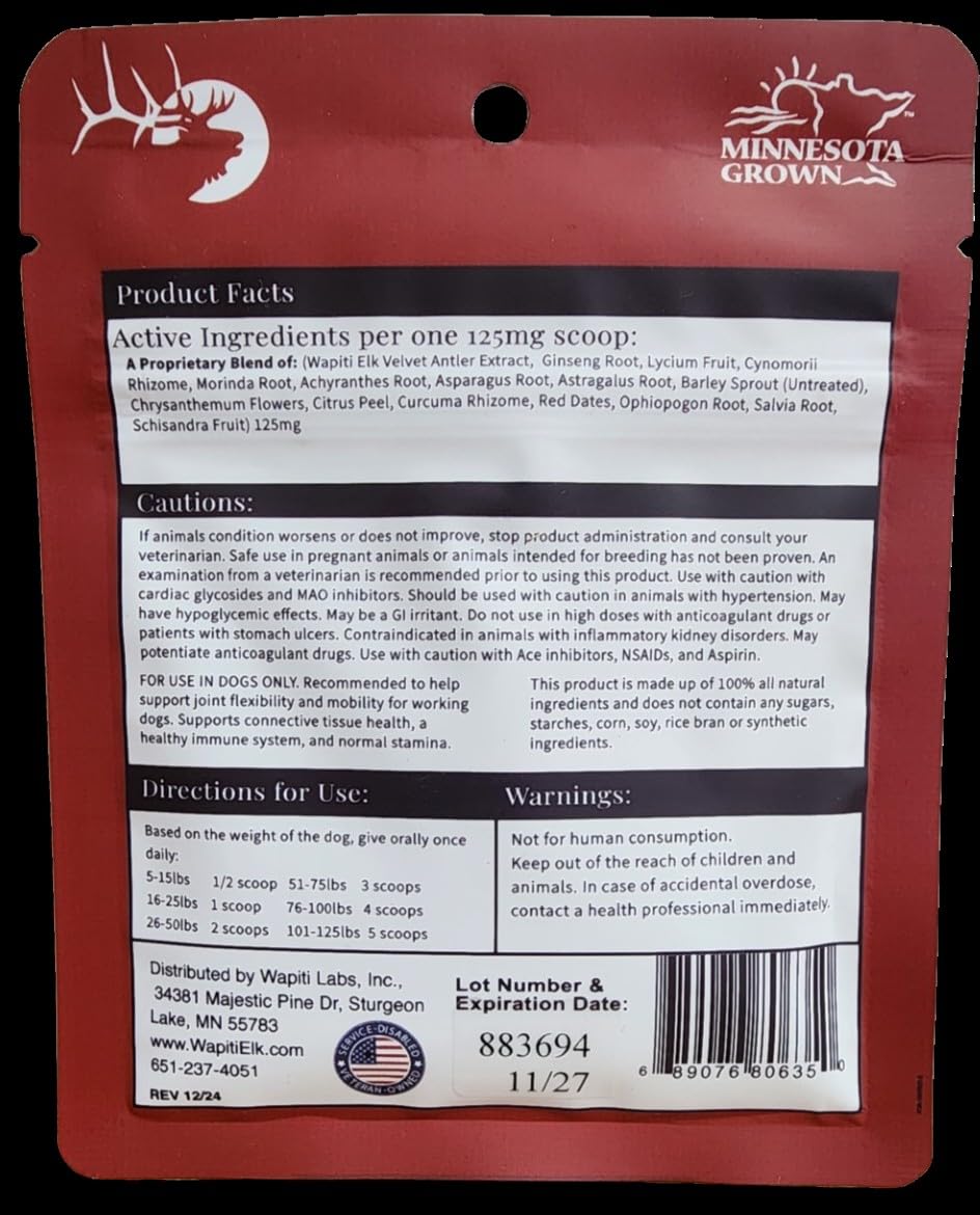 Natural Hip and Joint Supplement for Dogs, 60 Count H555242