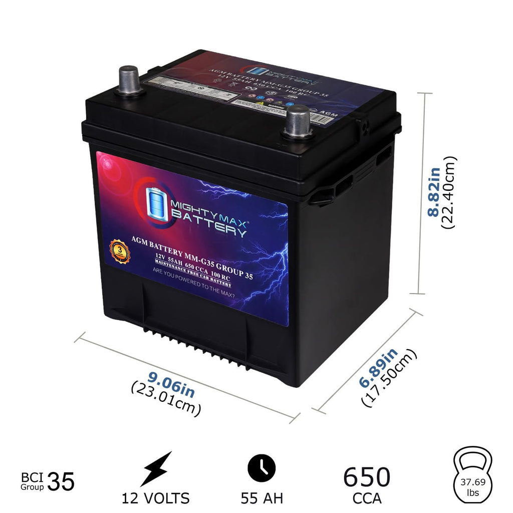 12V 55Ah AGM Replacement Battery B2831