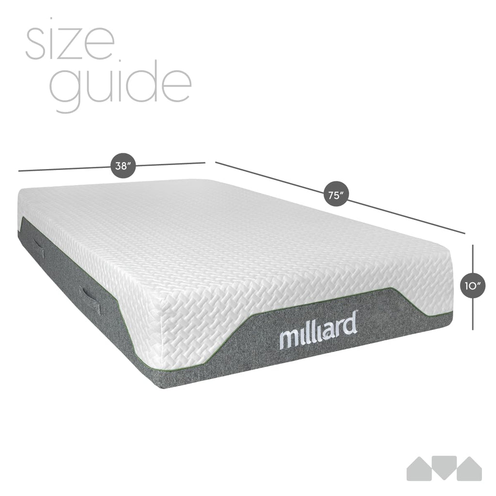 10-Inch Firm Memory Foam Twin Size Mattress S666