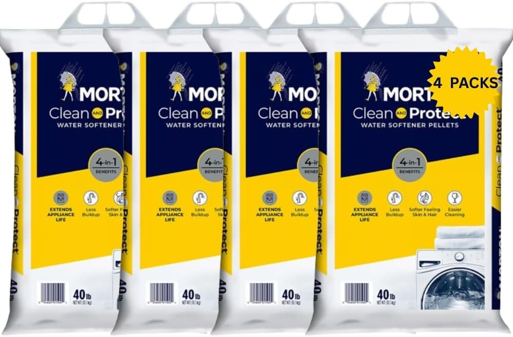 Water Softener Salt Pellets 4 Pack 160 lbs Sodium Chloride O355
