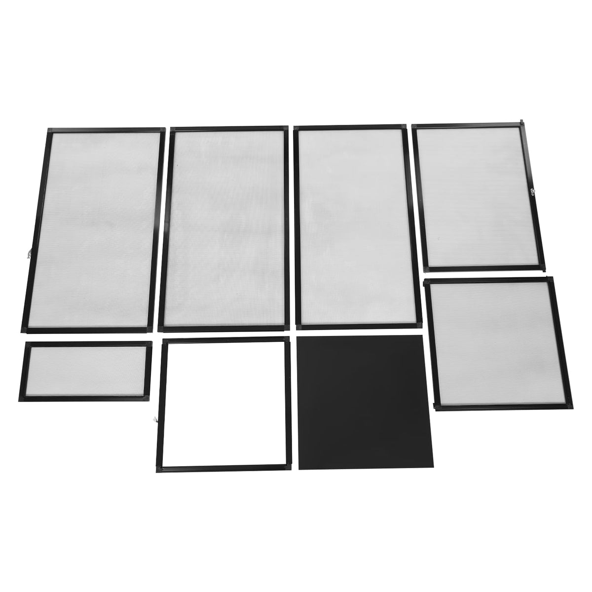 Black Large Aluminum Screen Reptile Terrarium Cage with Locking Latch H584203