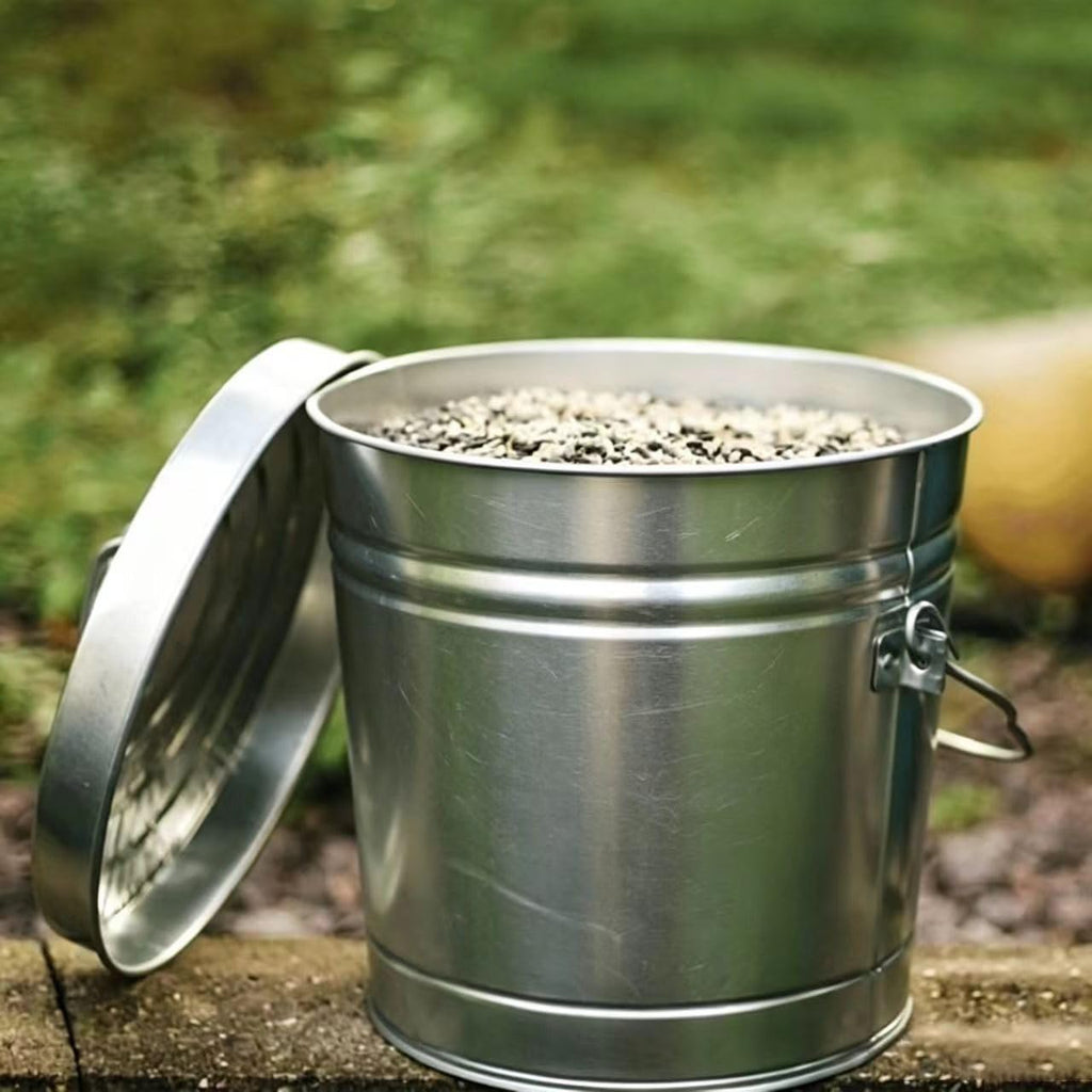6 Gallon Galvanized Steel Locking Lid Storage Can F177840