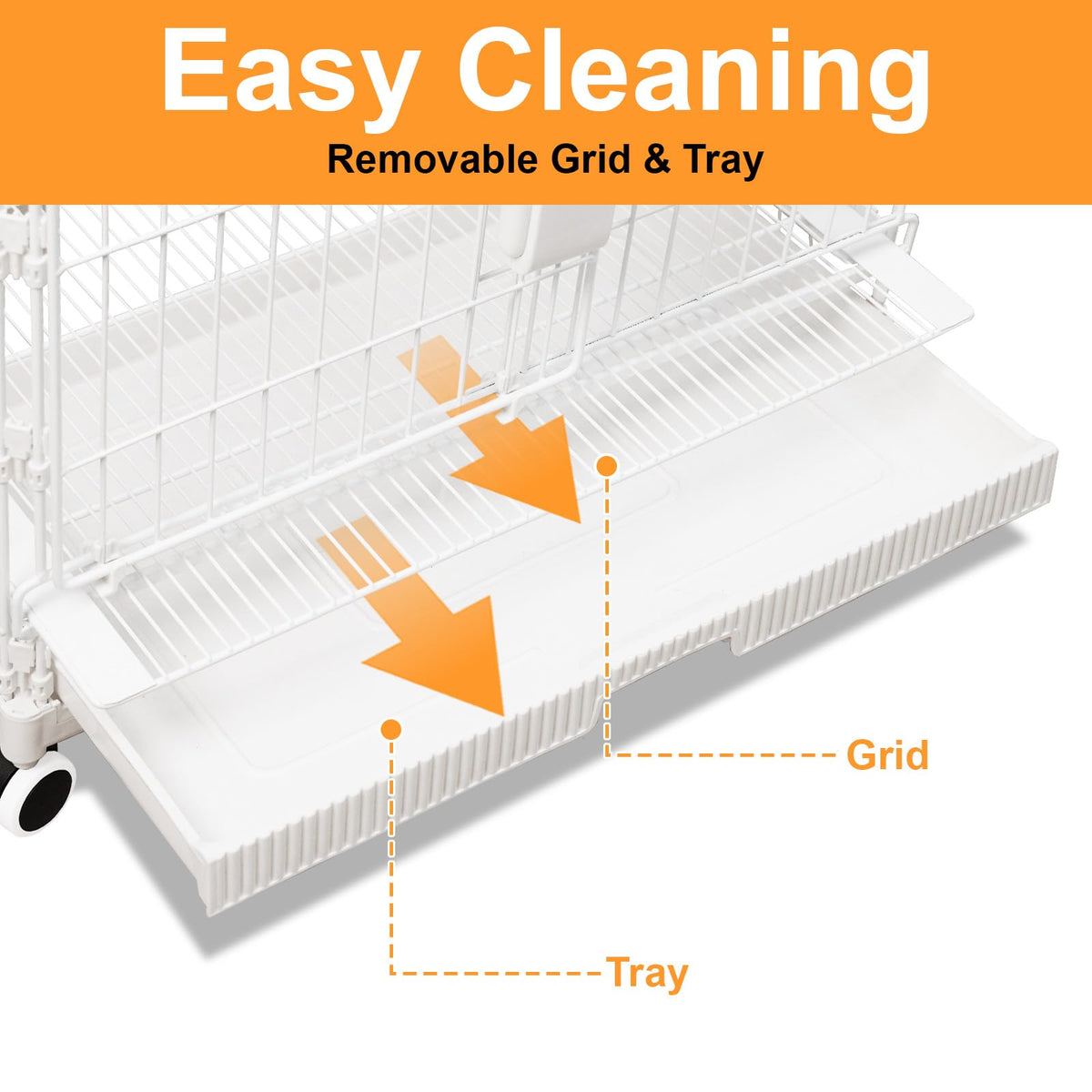 24 Inch White Puppy Crate U118