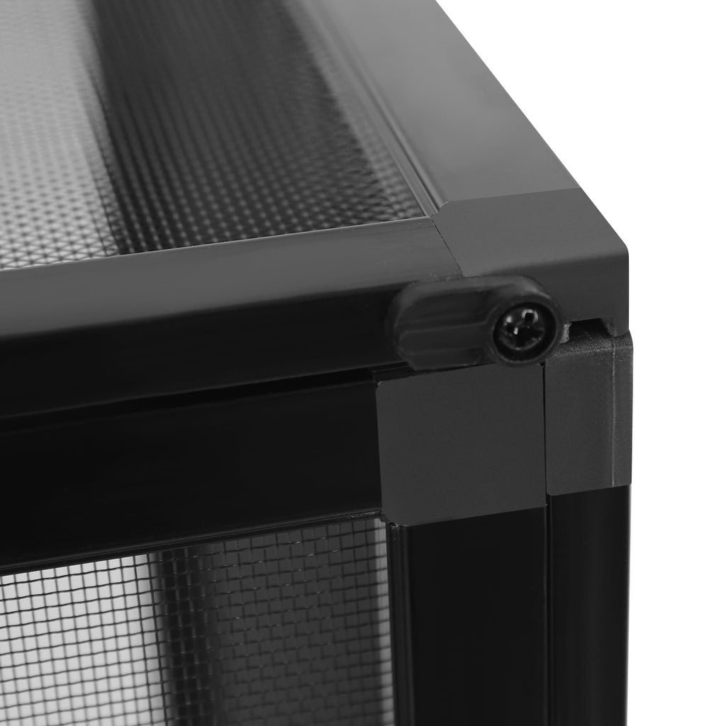 Black Large Aluminum Screen Reptile Terrarium Cage with Locking Latch H584203
