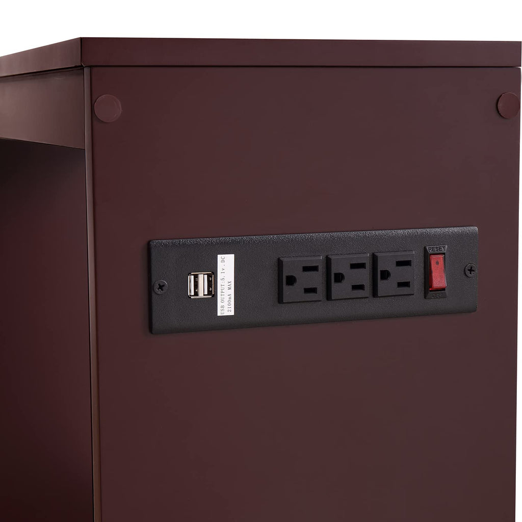 Cherry Nightstand with Charging Station X799