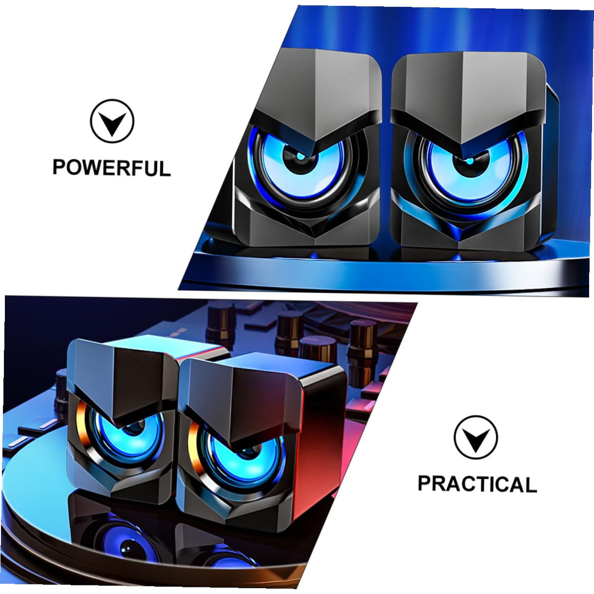 2 Pack Mini USB Powered Computer Speakers V387