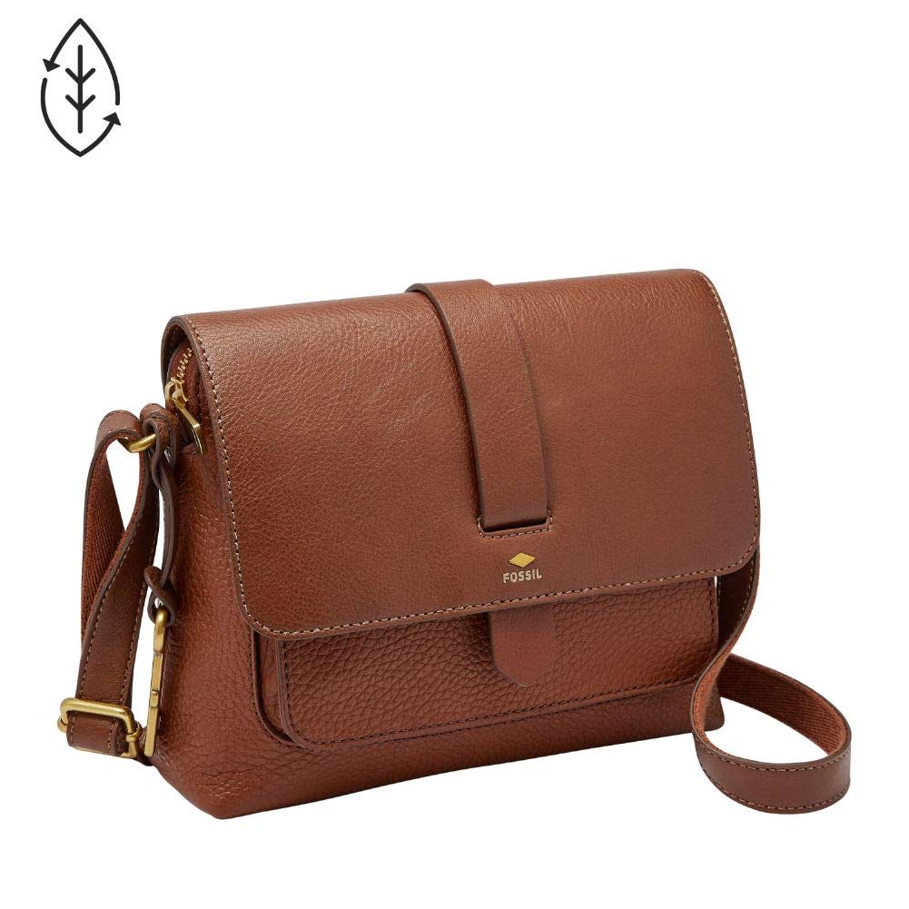Brown Leather Small Crossbody Handbag E2183