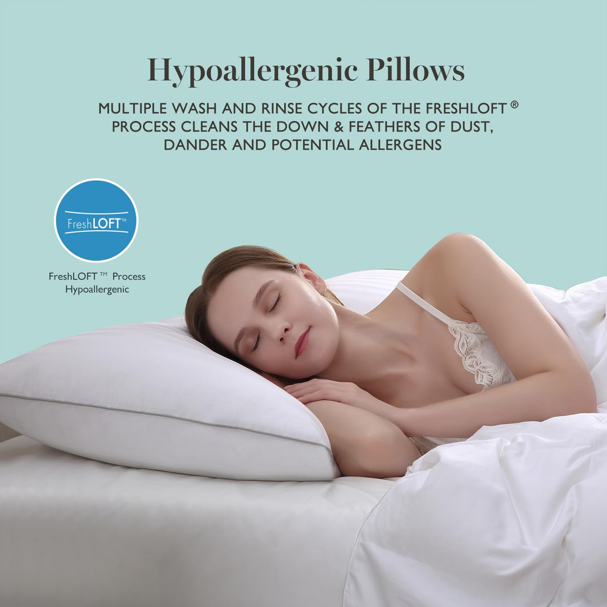 King Size Set of 2 Bed Pillows E5119