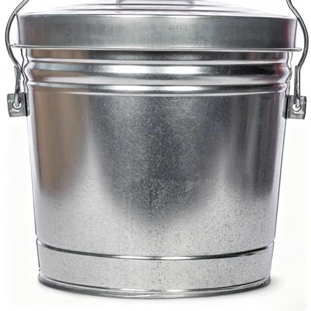 6 Gallon Galvanized Steel Locking Lid Storage Can F177840