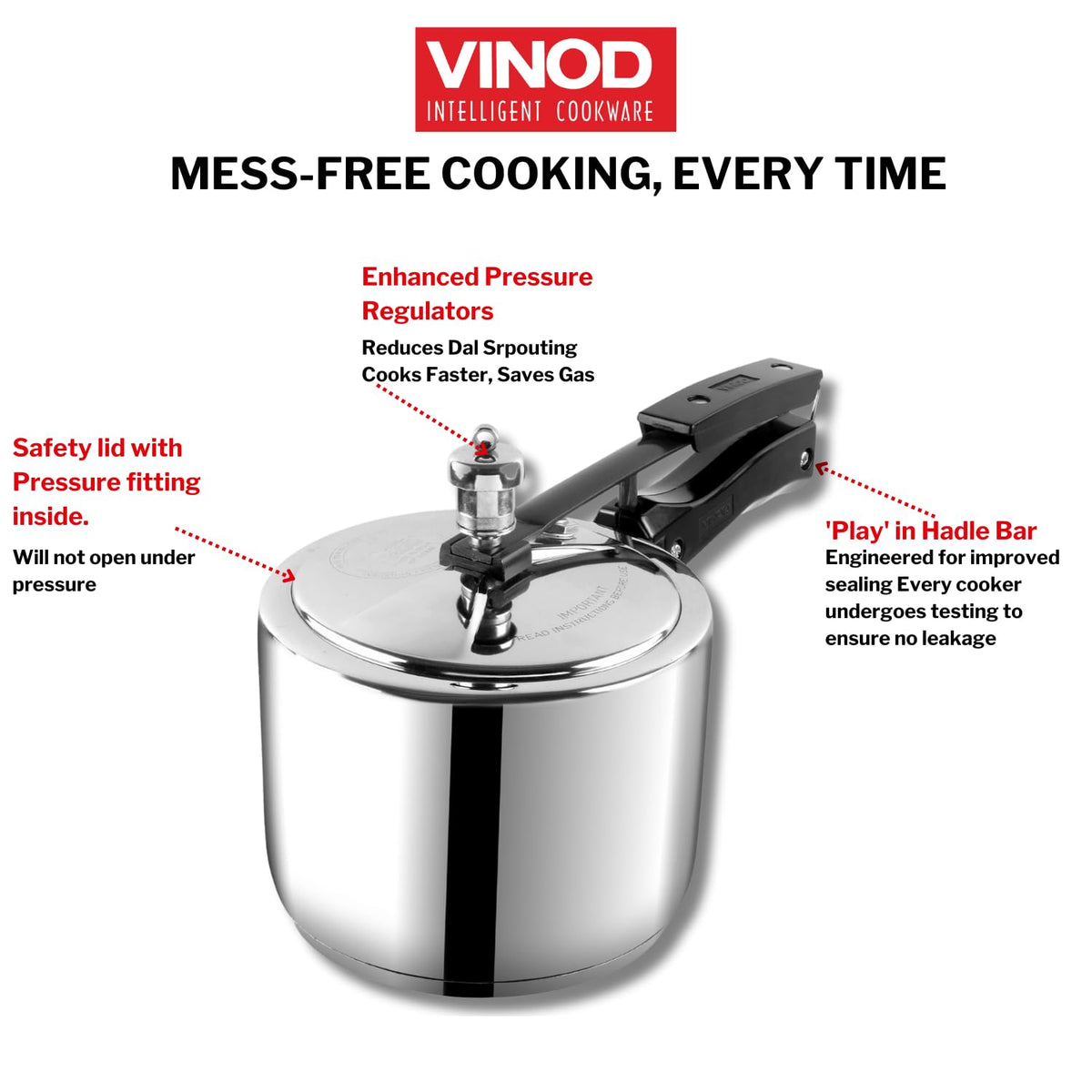 3L Stainless Steel Pressure Cooker A671