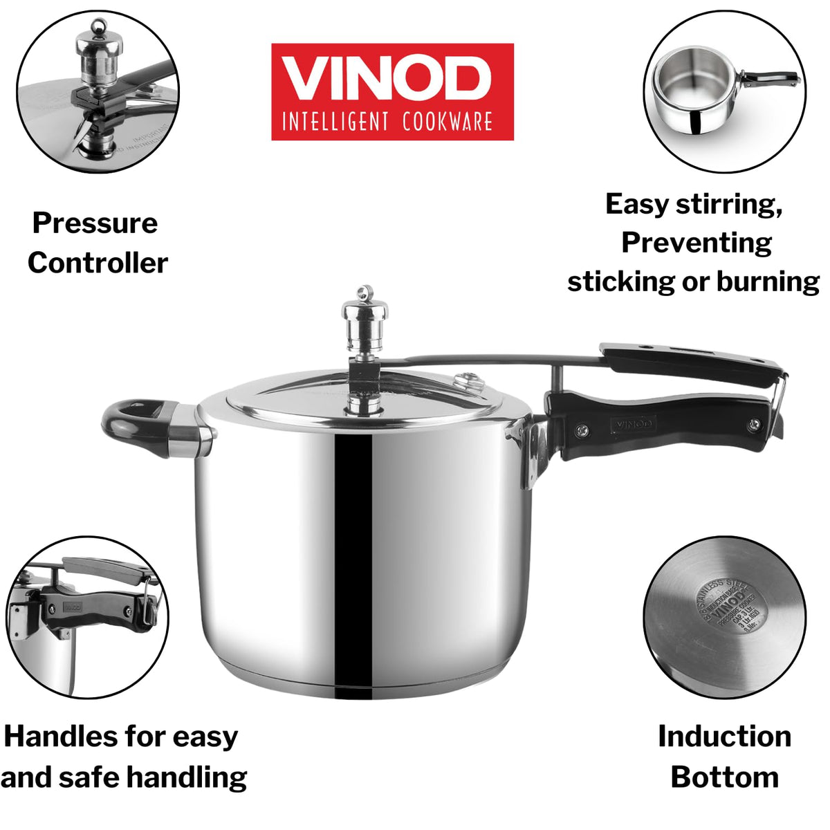 3L Stainless Steel Pressure Cooker A671