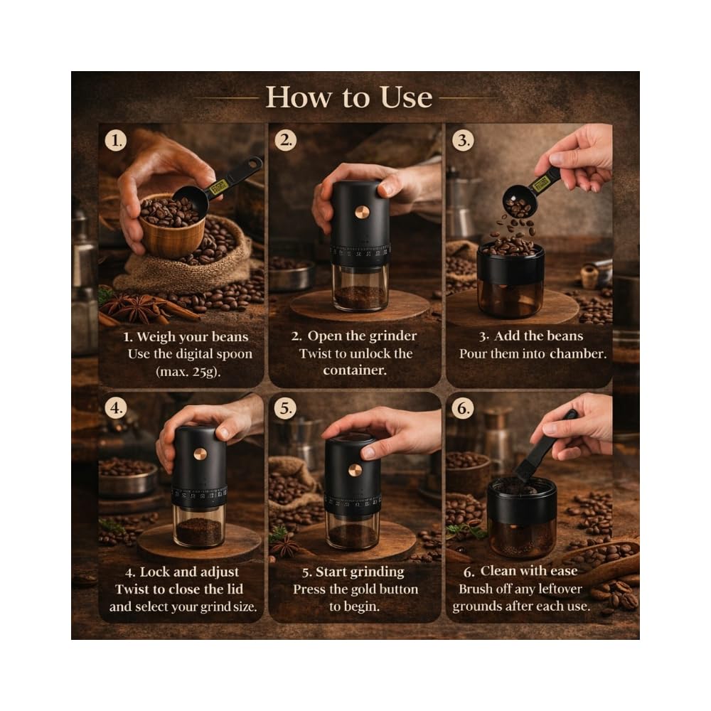 Electric Burr Coffee Grinder with 40 Grind Settings F242