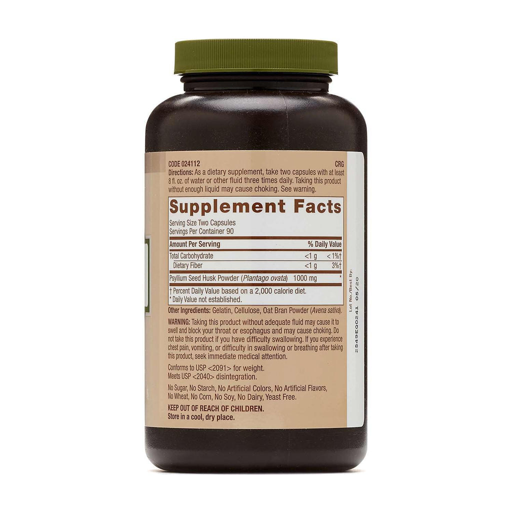 Psyllium Seed Husk 500mg 180 Capsules L5590