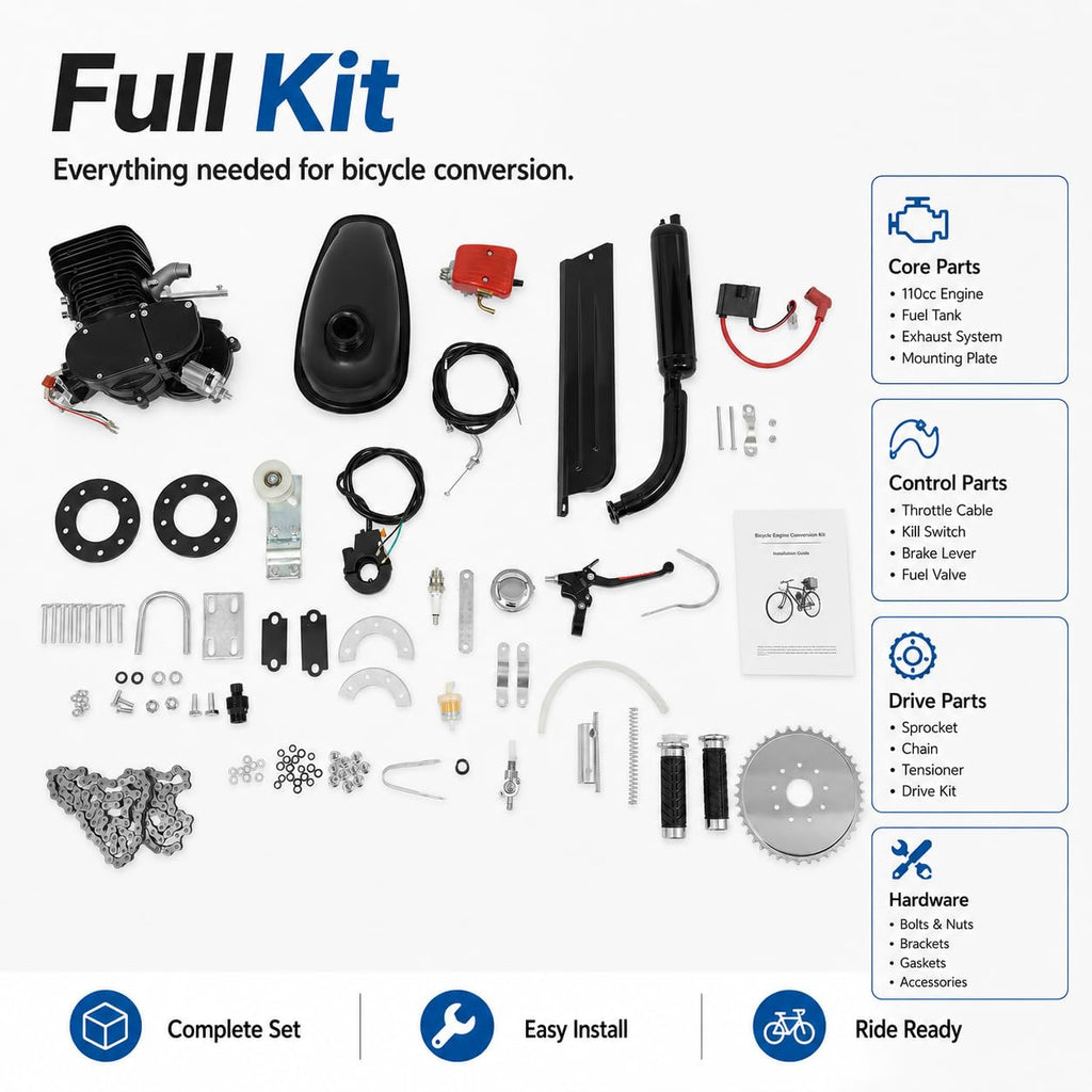 110cc 2-Stroke Bicycle Engine Kit H39018