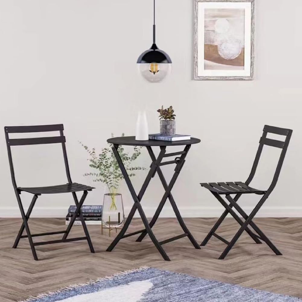 18 Inch Folding Bar Stool with Backrest Black K86553