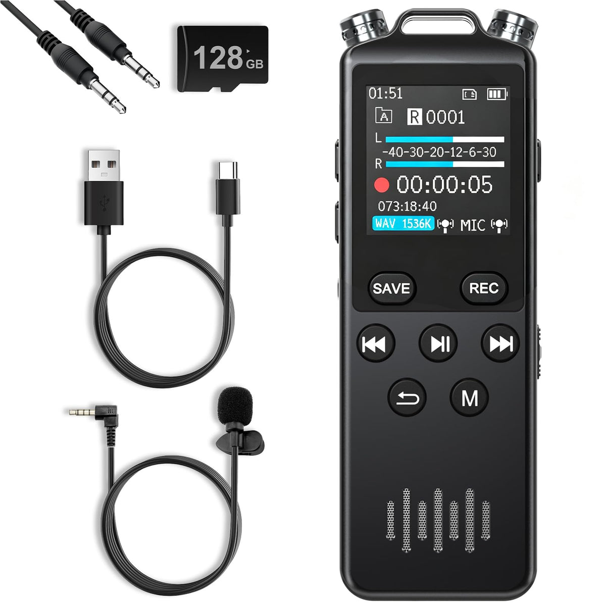 160GB Voice Recorder with Playback O94842