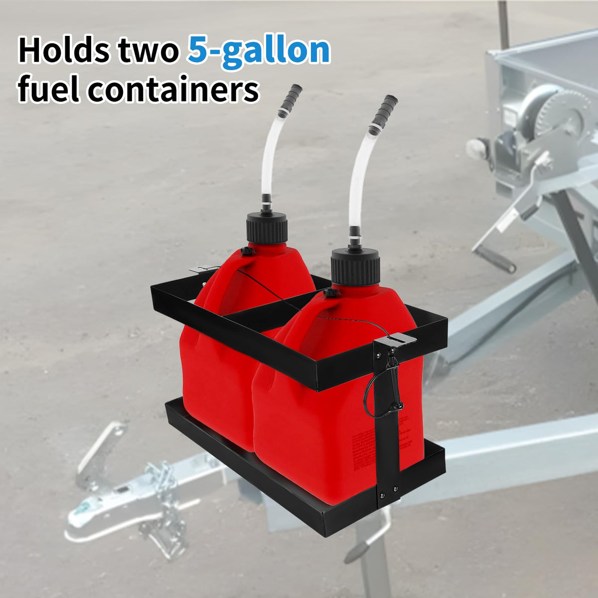 Stainless Steel Gas Can Holder for Two 5 Gallon Fuel Containers I6920