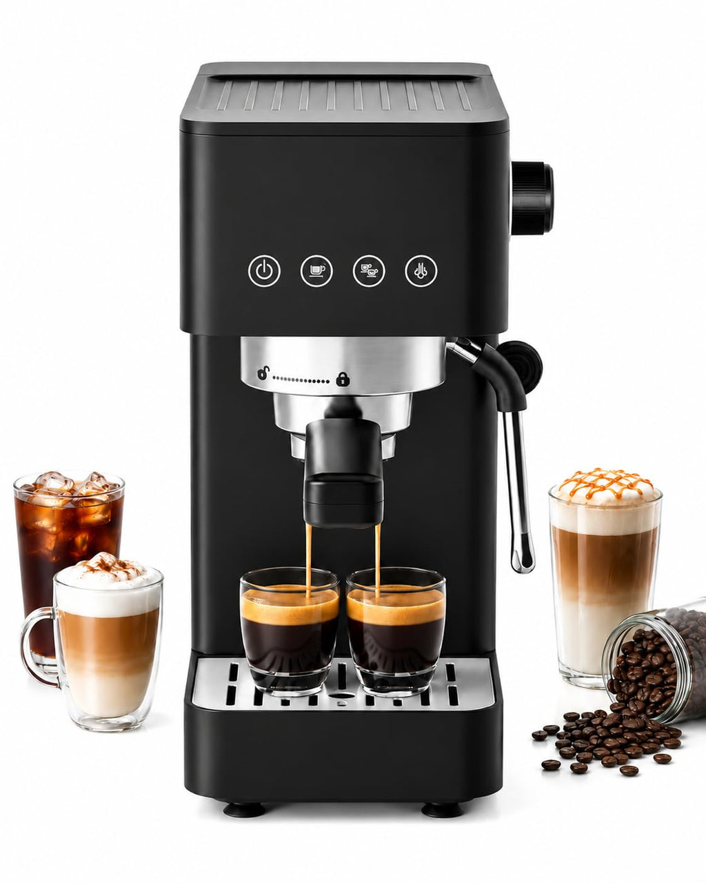 Compact 20 Bar Espresso Machine with Milk Frother X8994