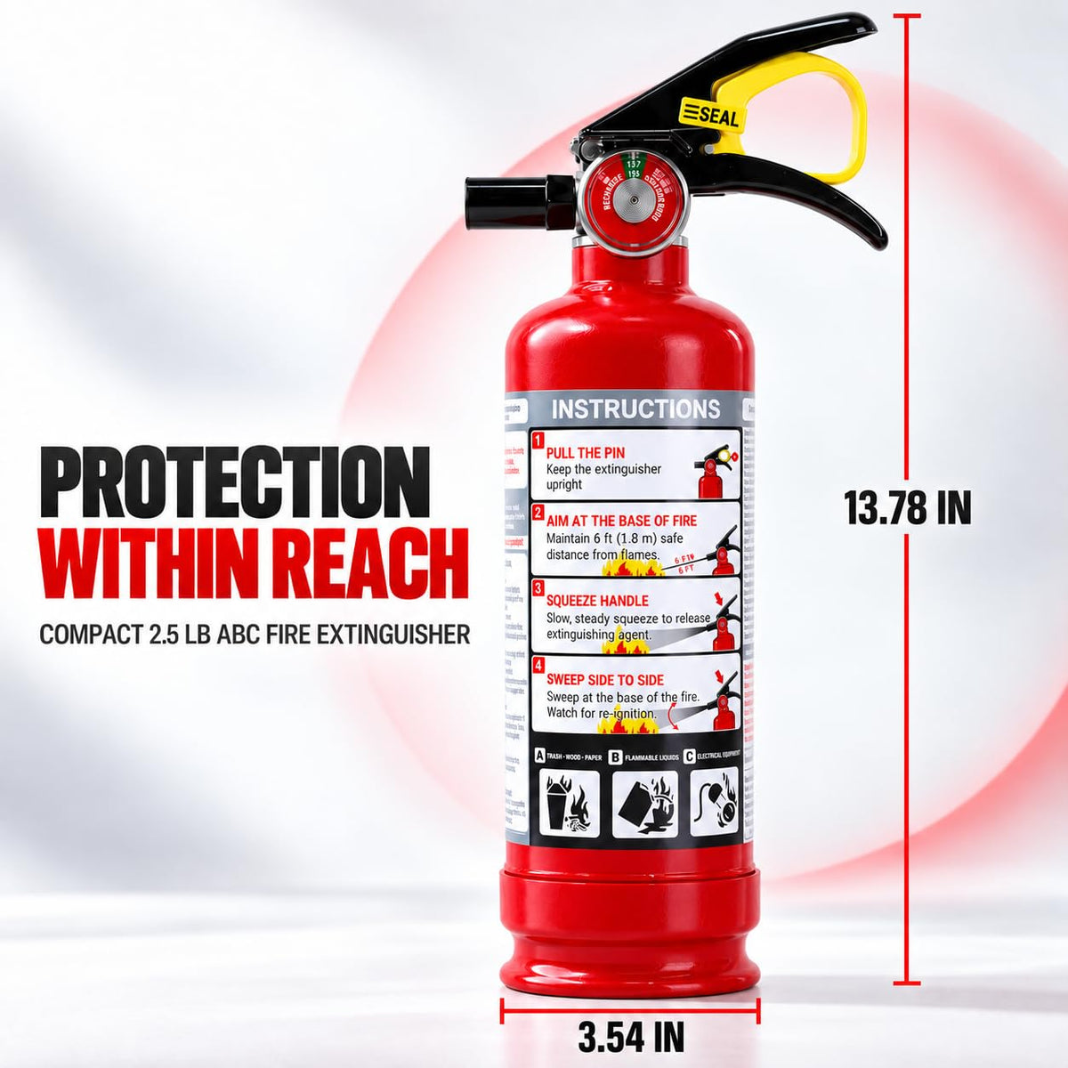 2.5 lb ABC Dry Chemical Fire Extinguishers 6-Pack G1732