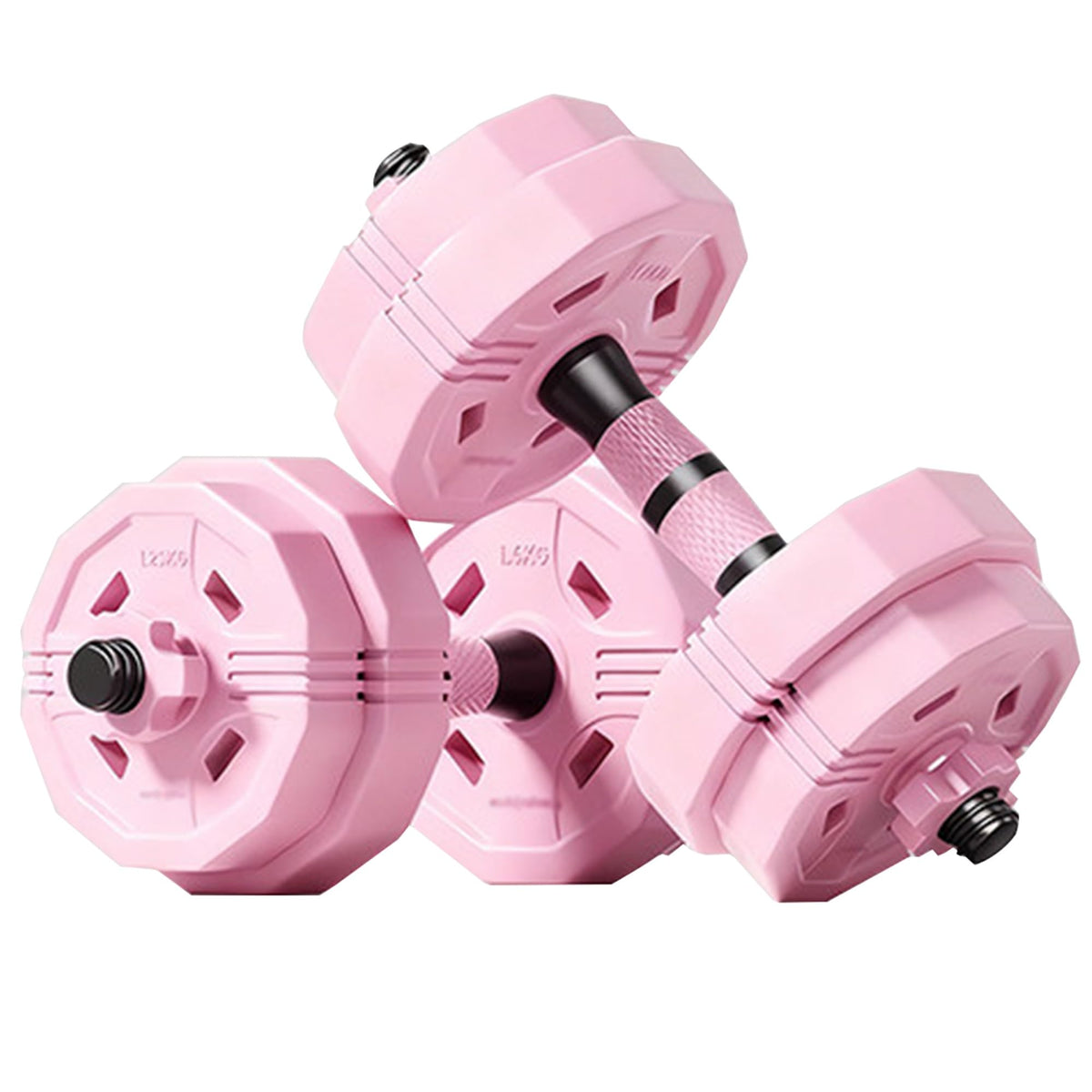 Adjustable Dumbbells Set 2 in 1 Free Weights Dumbbell Barbell Set I812537