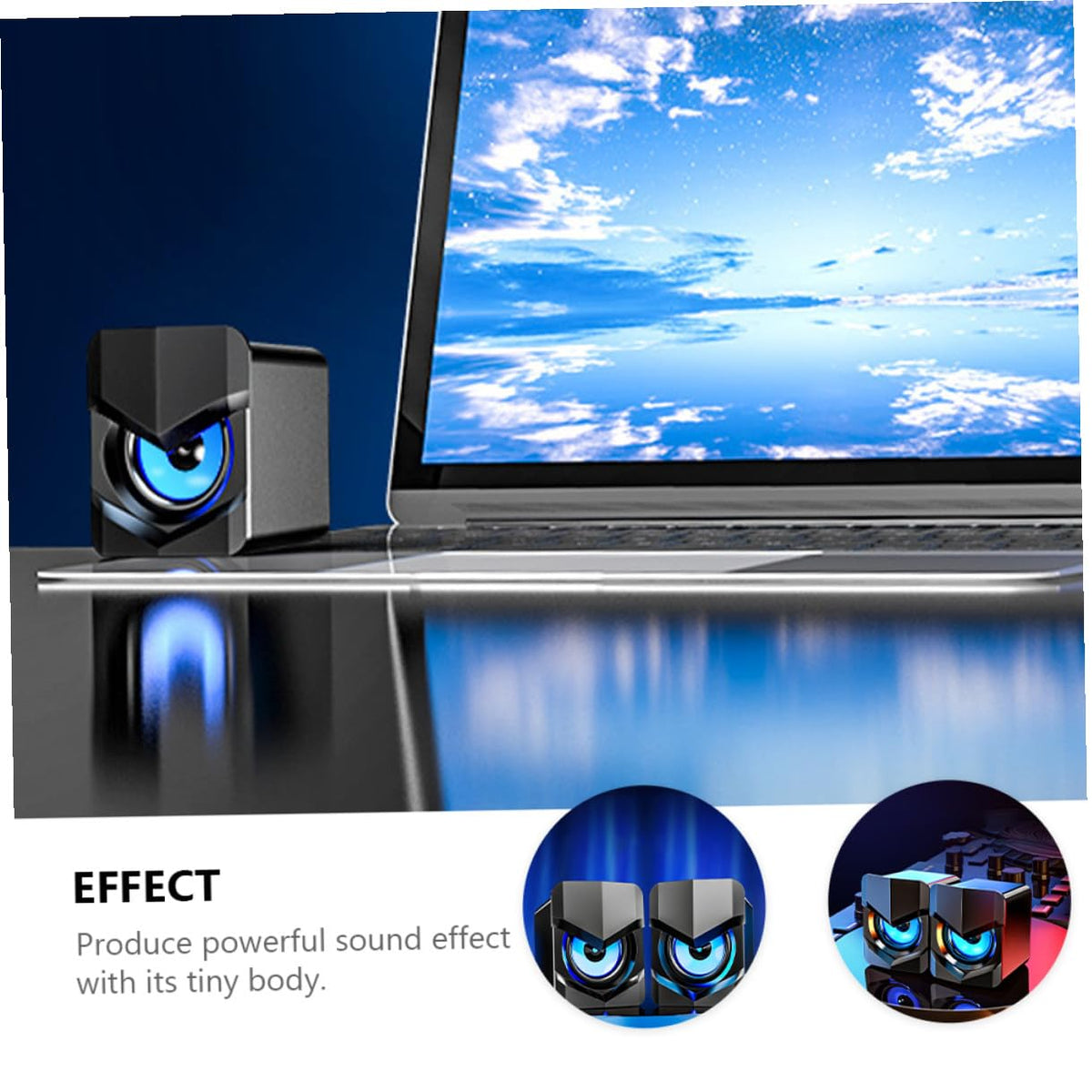 2 Pack Mini USB Powered Computer Speakers V387