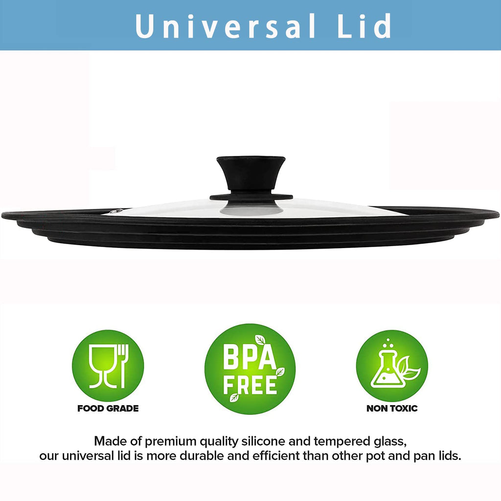 Universal Tempered Glass Lids for Pots, Pans & Skillets, 2 Pack G515305