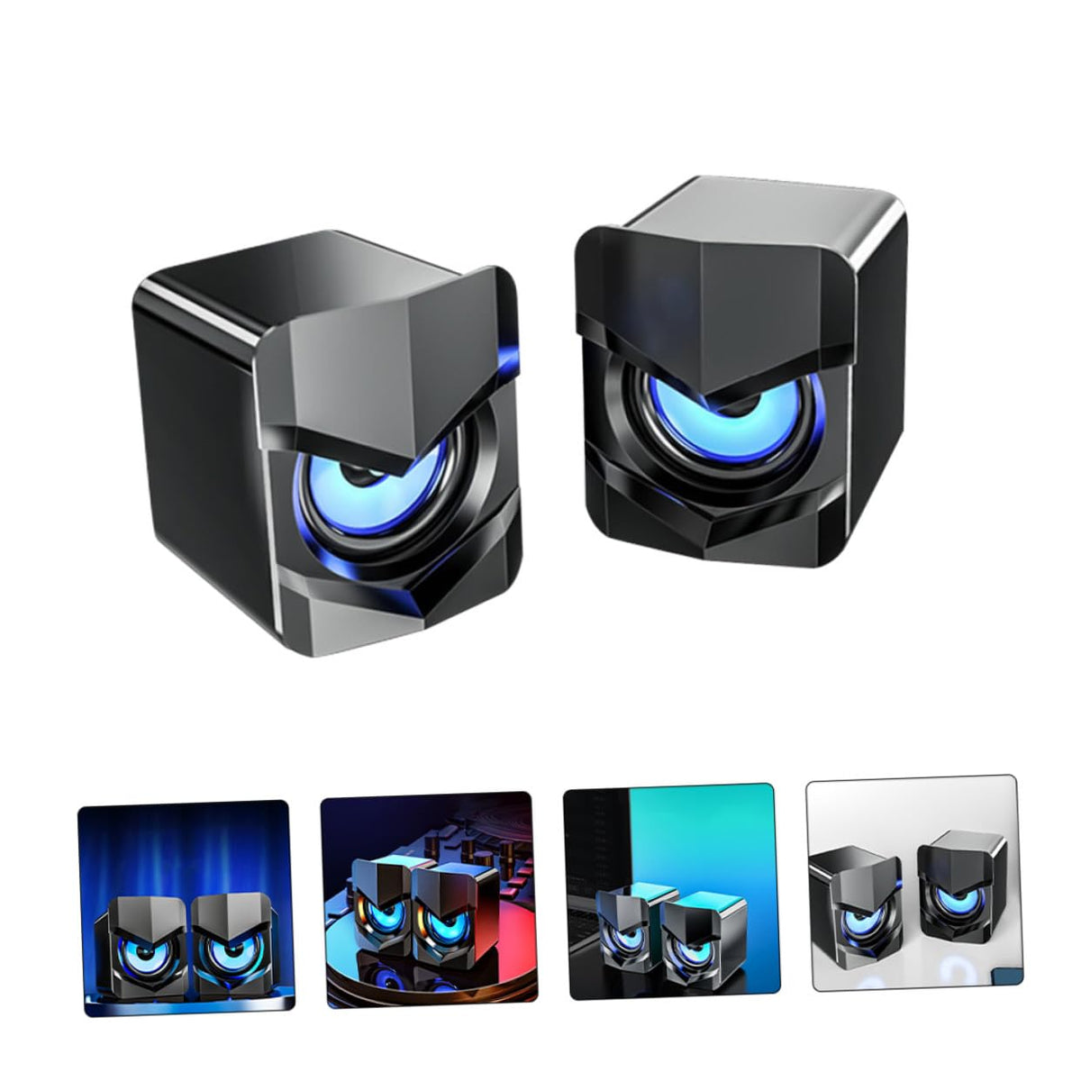 2 Pack Mini USB Powered Computer Speakers V387