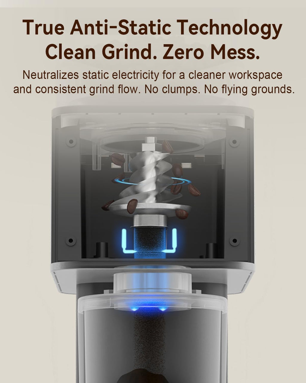 Electric Conical Burr Coffee Grinder with Scale S775557