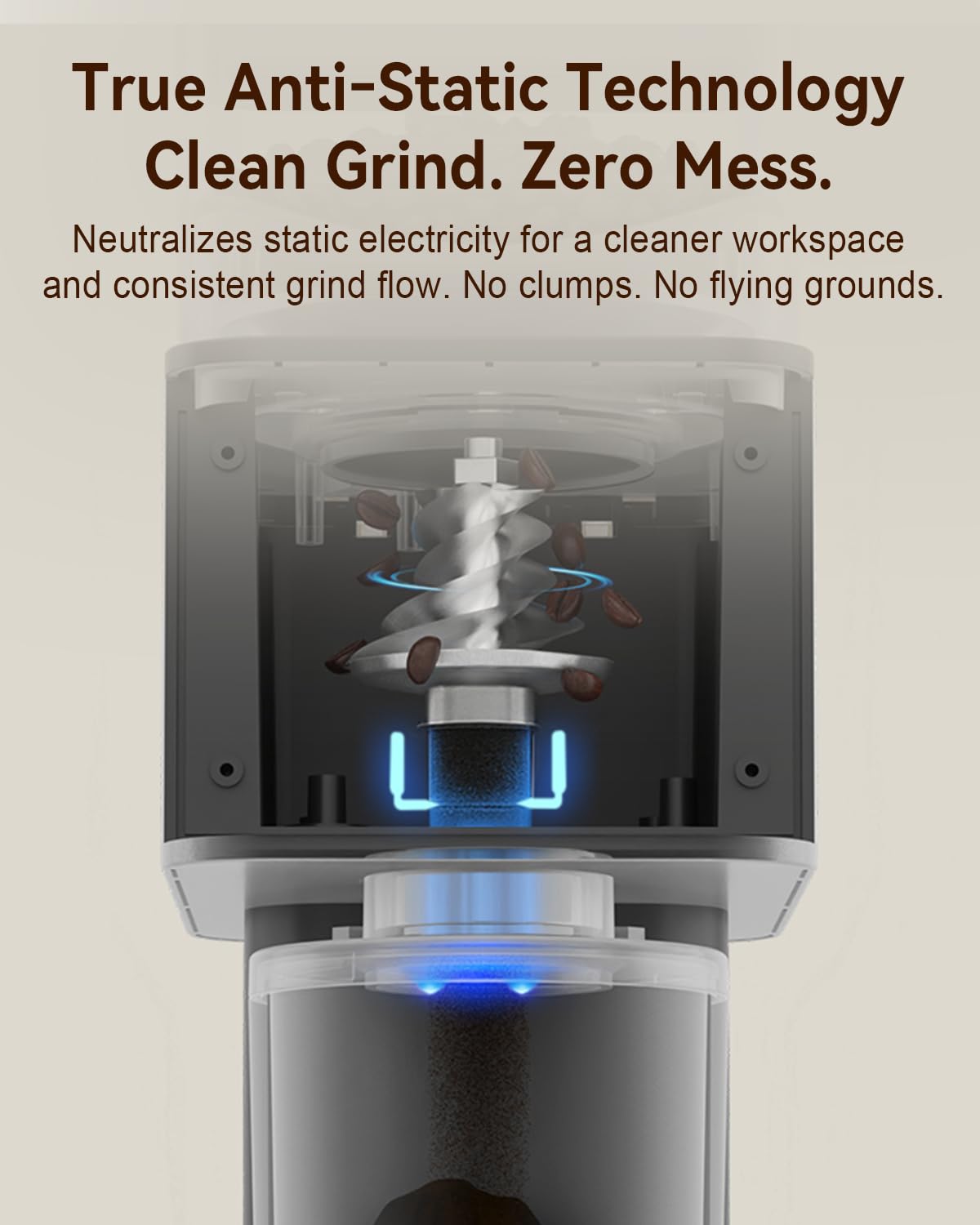 Electric Conical Burr Coffee Grinder with Scale S775557
