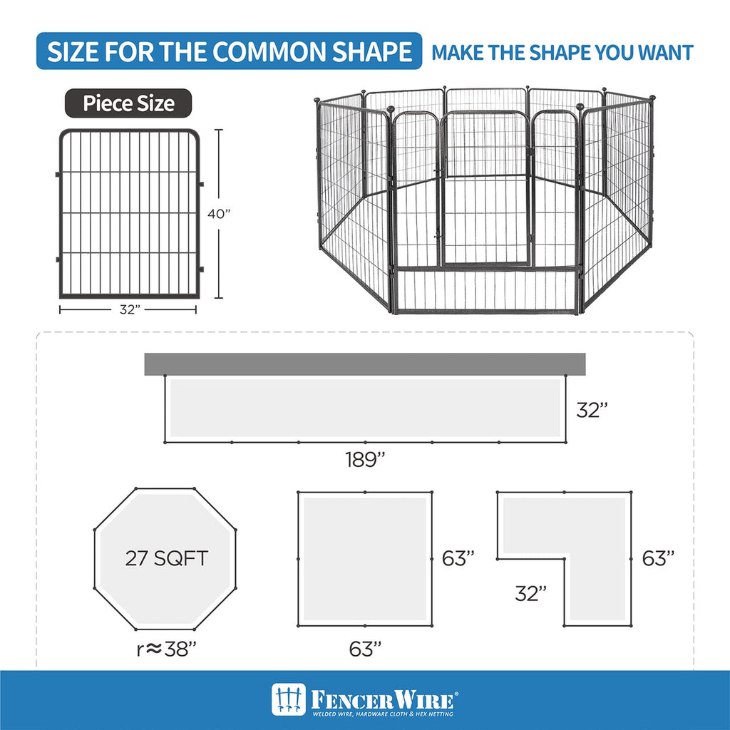Foldable Metal Pet Playpen with Gate A8395
