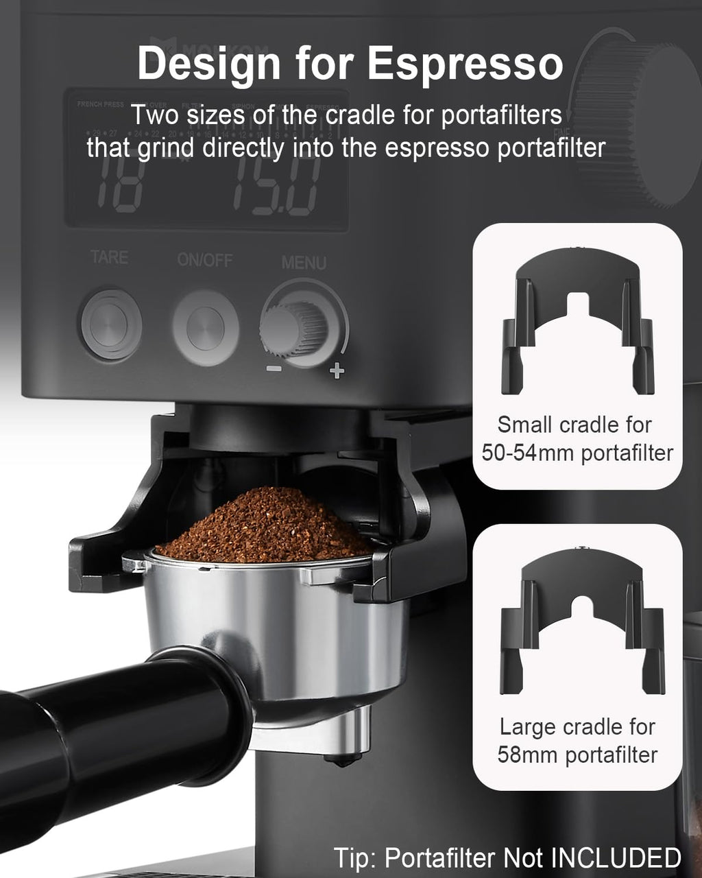 Electric Conical Burr Coffee Grinder with Scale S775557
