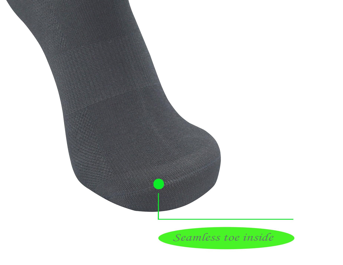 Men's 6 Pairs Bamboo Rayon Breathable Mid-Calf Socks with Arch Support T727