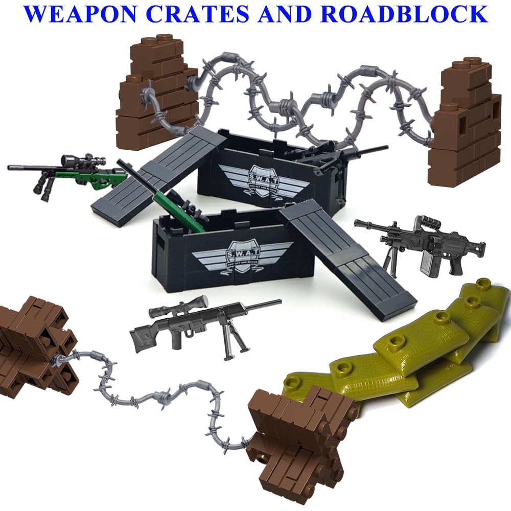 Military Weapon Set with Helmet Body Armor Cloak and Motorcycles M27981