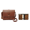 Brown Leather Small Crossbody Handbag E2183
