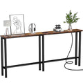 78" Narrow Console Sofa Table with Power Outlets & 2 USB Ports Y345