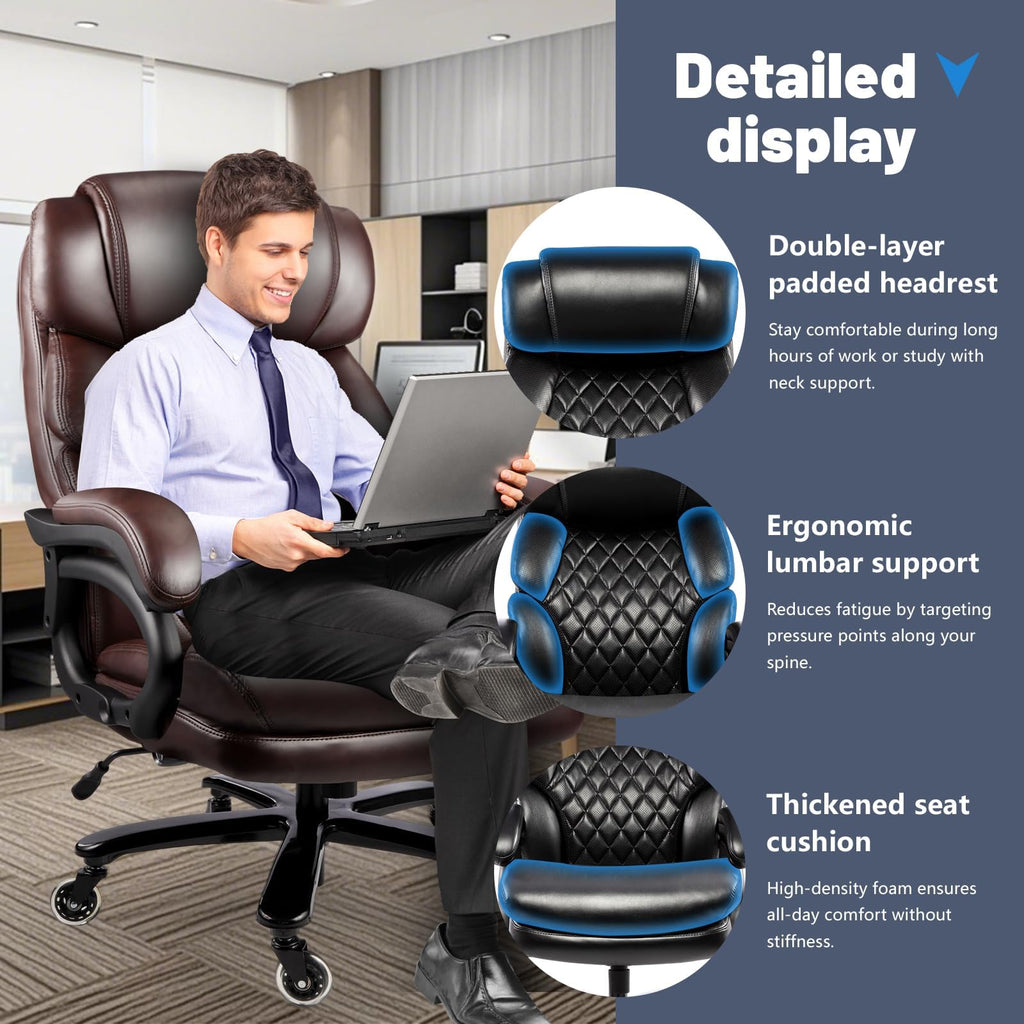 Big and Tall Heavy Duty Executive Office Chair with High Back N967