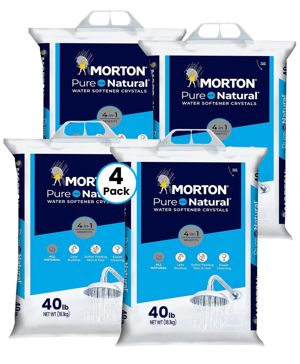 Water Softener Salt Crystals 40 lb Bags 4 Pack I203