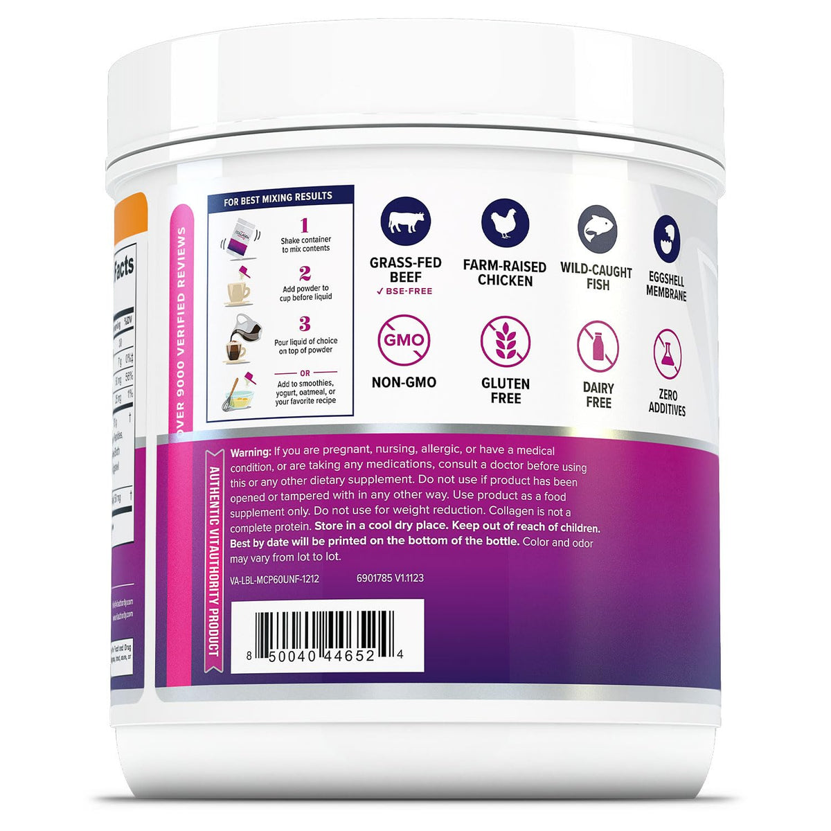 Unflavored Hydrolyzed Multi Collagen Peptides Powder 60 Servings S601399