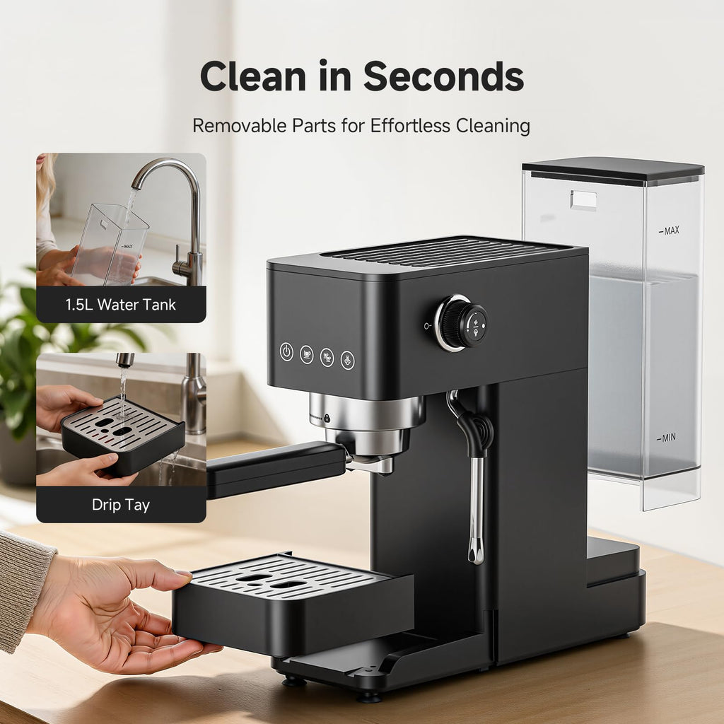 Compact 20 Bar Espresso Machine with Milk Frother X8994