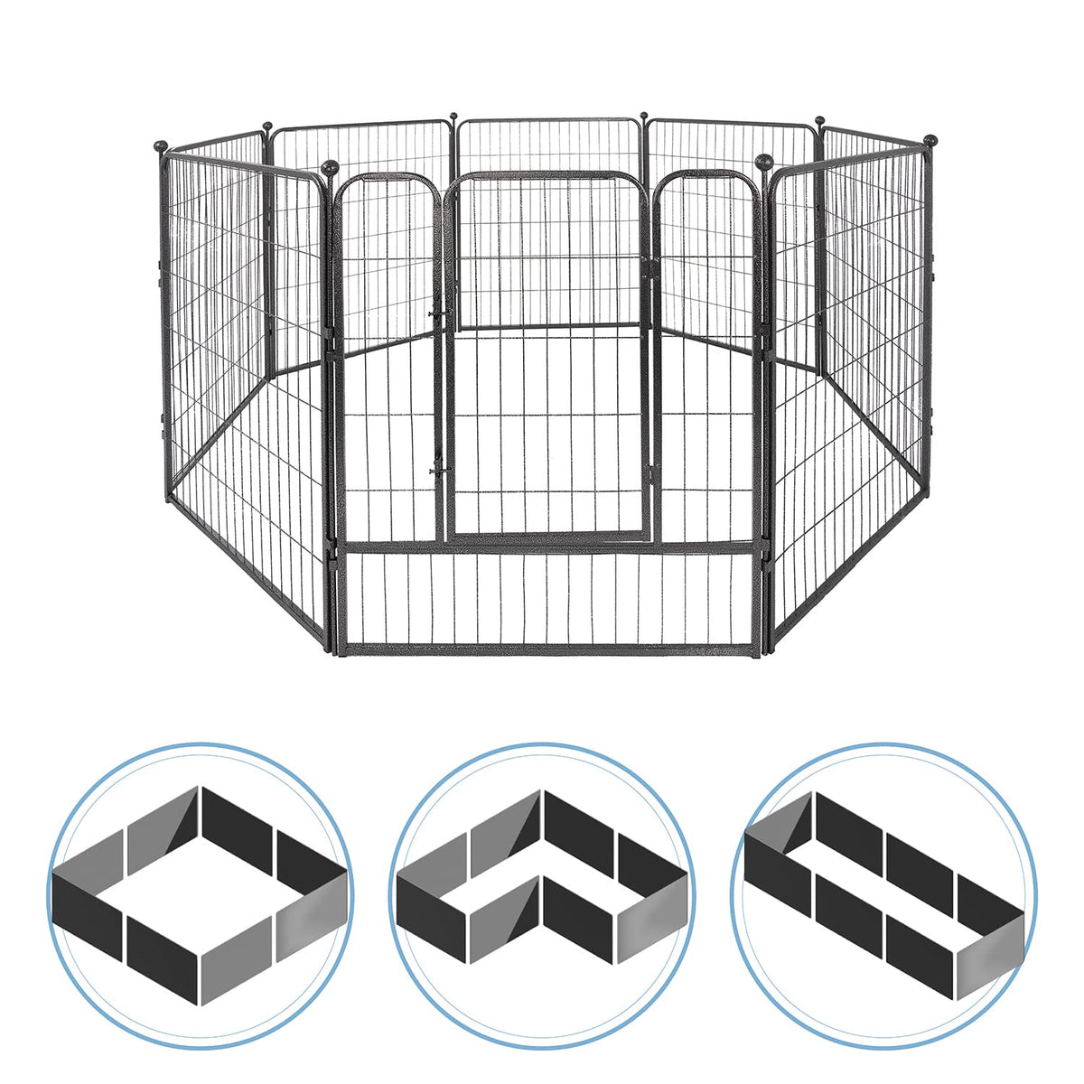 Foldable Metal Pet Playpen with Gate A8395