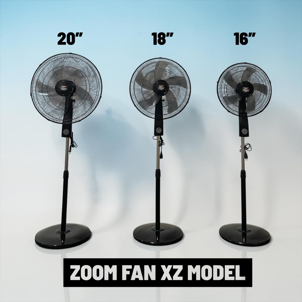 Black 2 Pack 16 inch Pedestal Stand Fan E88190