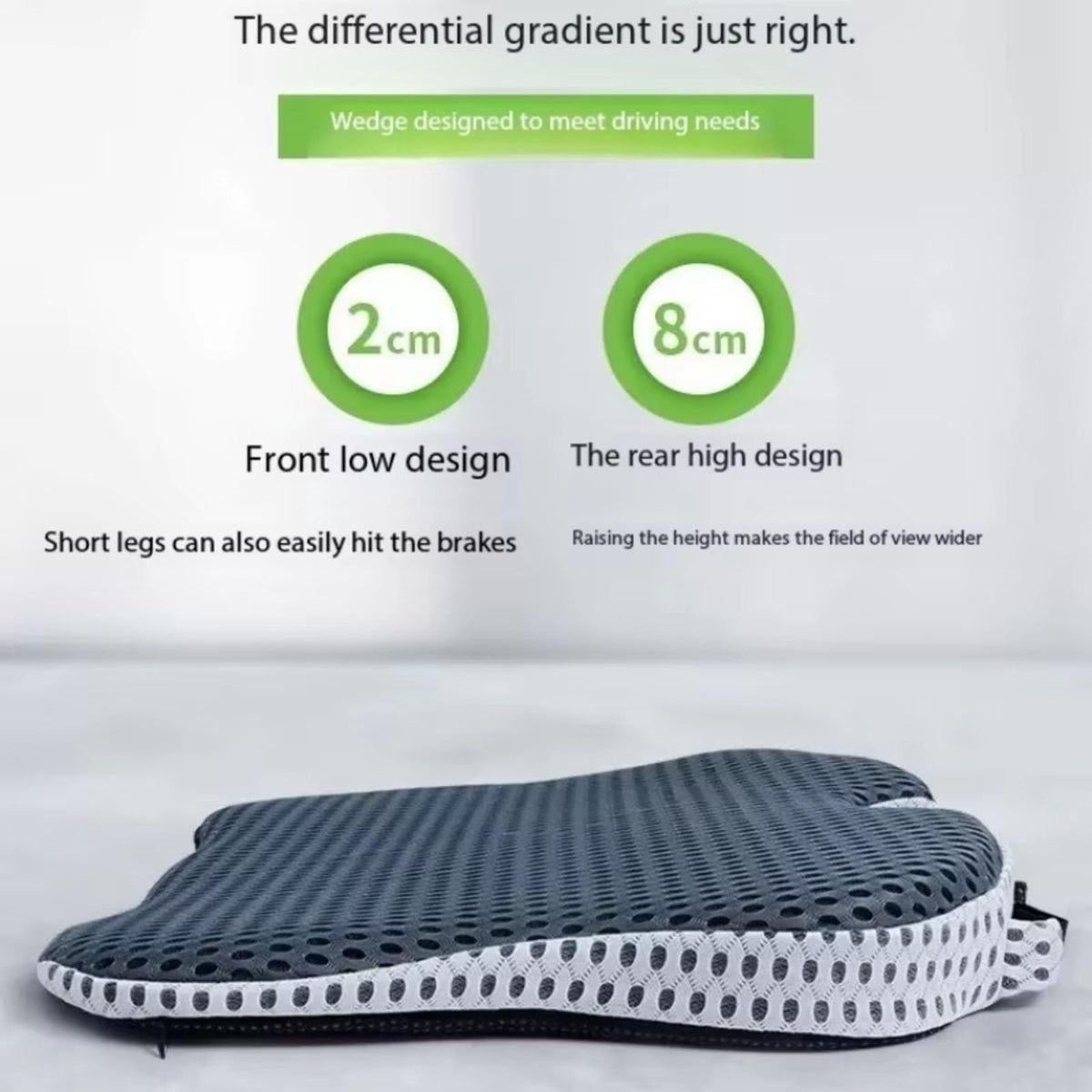 Memory Foam Grey Car Seat Booster Cushion H137
